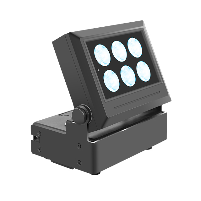 Lèche-mur LED 6x10W RGBW personnalisable - Livre de batterie, alimentation intégrée