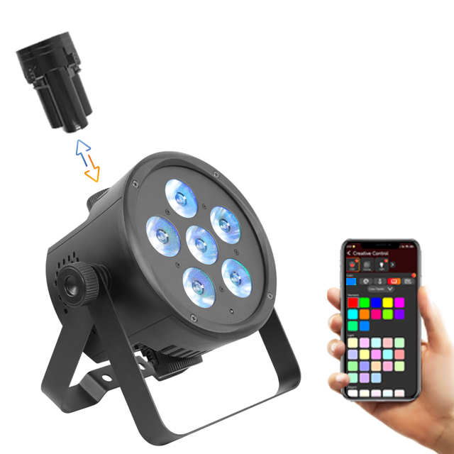 L'ambiance du bar intérieur rend la lampe 6pcsx10W RGB+WW 4 en 1 LED